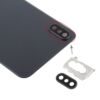 Iphone XS üveg hátlap / akkumulátor fedél, logóval, kamera házzal és üveggel (asztroszürke/fekete)