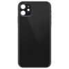Iphone 11 üveg hátlap / akkumulátor fedél, logóval, nagy kamera kivágással, fekete