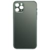 Iphone 11 Pro üveg hátlap / akkumulátor fedél, logóval, nagy kamera kivágással, szürkés-zöld (midnight green)