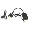 VGA-HDMI jelátalakító adapter Full HD 1080P és audio