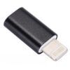Apple/Iphone lightning (apa) - micro USB (anya) minőségi átalakító adapter, fekete