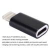 Apple/Iphone lightning (apa) - micro USB (anya) minőségi átalakító adapter, fekete
