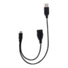 Micro USB (apa) - USB 2.0 apa és anya átalakító kábel, OTG, fekete