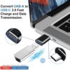 USB 3.0 (anya) - USB-C (apa) átalakító adapter (OTG) adatátvitelre is