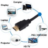 HDMI kábel 1,5m 19pin, 2.0v (4K-nagy sebességű), aranyozott végekkel