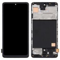Samsung Galaxy A51 (A515F), LCD kijelző, kerettel, fekete