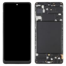 Samsung Galaxy A71 (A715F) LCD kijelző, kerettel, fekete