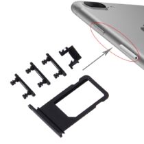Oldal gomb/dugó garnitúra és SIM kártya tartó Iphone 7 Plus, fekete