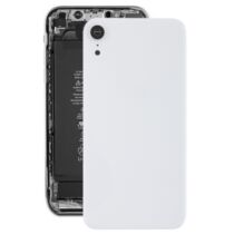 Iphone XR üveg hátlap / akkumulátor fedél logóval, kamera lencsével, ragasztóval (fehér)