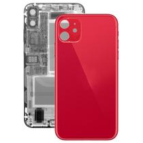 Iphone 11 üveg hátlap / akkumulátor fedél, logóval, nagy kamera kivágással, piros