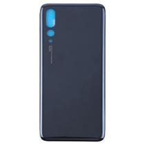 Huawei P20 Pro üveg borítású hátlap/akkumulátor fedél, logóval és ragasztóval, fekete