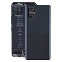 Samsung Galaxy A71 5G (A716) hátlap / akkumulátor fedél, ragasztóval, logóval, fekete