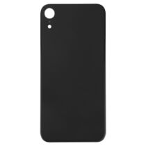 Iphone XR üveg hátlap / akkumulátor fedél logóval, nagy kamera kivágással (fekete)