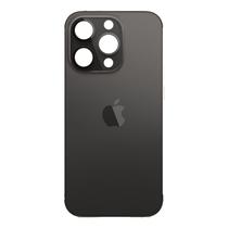 Iphone 14 Pro Max üveg hátlap / akkumulátor fedél, logóval, nagy kamera kivágással, asztrofekete