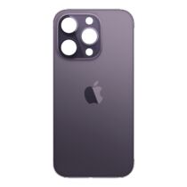 Iphone 14 Pro üveg hátlap / akkumulátor fedél, logóval, nagy kamera kivágással, lila