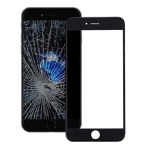 Iphone 7 plus kijelző üveg kerettel (fekete)