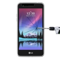 LG K4 (2017) kijlezővédő edzett üveg fólia keskeny (2.5D, 9H, 0.26mm)