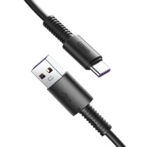 USB-C töltő és adatkábel, gyors töltésre (5A), 1m, minőségi, fekete