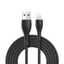 Iphone/Apple USB-lightning töltő-adat kábel, 2.4A, 2m, fekete, prémium minőség