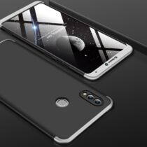 Huawei Honor Note 10 kemény műanyag tok, 3 részes, minőségi, fekete-ezüst