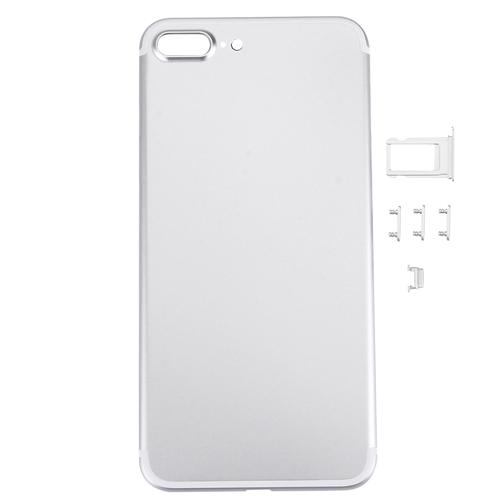 Iphone 7 plus hátlap / akkumulátor fedél, logóval, kamera lencsével, Sim kártya tartóval és oldalgombokkal (szürke)