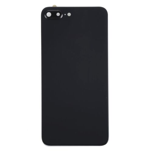 Iphone 8 plus üveg hátlap / akkumulátor fedél logóval, felirattal, ragasztóval és kamera lencsével (fekete/asztroszürke)