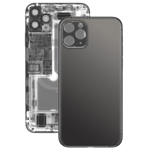 Iphone 11 Pro üveg hátlap / akkumulátor fedél, logóval, nagy kamera kivágással, asztroszürke