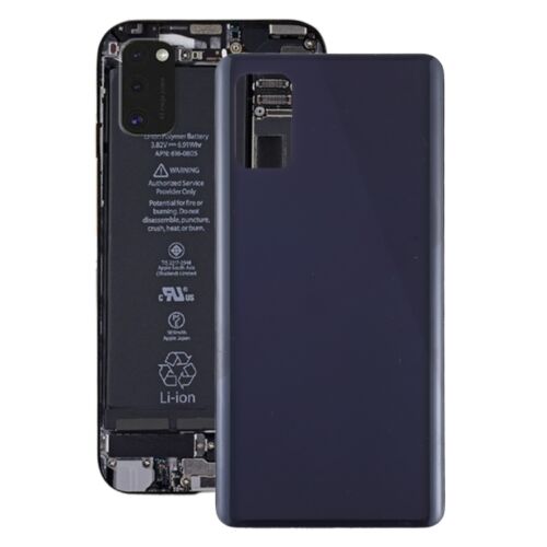 Samsung Galaxy A41 (A415) hátlap / akkumulátor fedél, ragasztóval, logóval, fekete