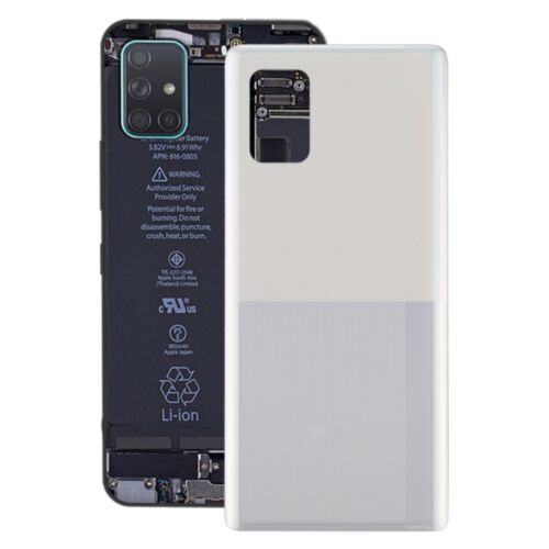 Samsung Galaxy A71 5G (A716) hátlap / akkumulátor fedél, ragasztóval, logóval, fehér