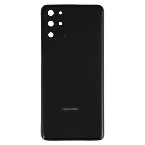 Samsung Galaxy S20 Plus 4G/5G (G985/G986) hátlap / akkumulátor fedél, ragasztóval, logóval, kamera üveggel, fekete