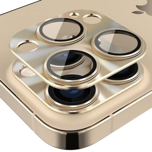iPhone 14 Pro / 14 Pro Max minőségi kameravédő üvegfólia (9H, arany)