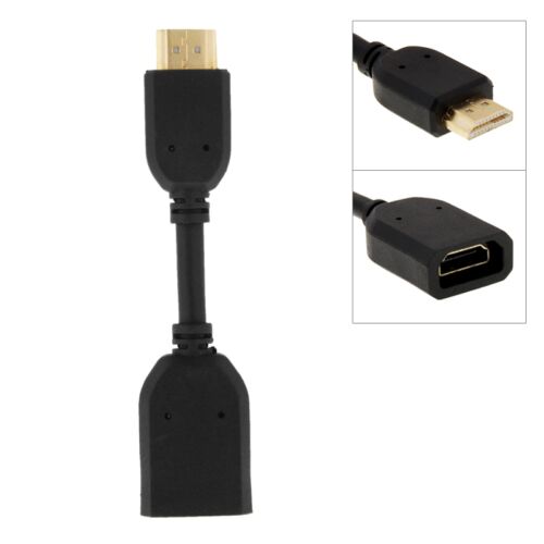 HDMI (apa) - HDMI (anya) átalakító adapter, 10cm