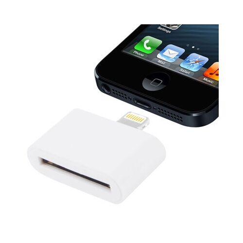 Apple/Iphone Lightning (8 pin, apa) - 30 pin (anya) átalakító adapter (fehér)