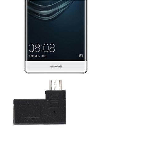 USB-C (anya) - micro USB (apa) könyök átalakító adapter, balos