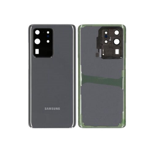 Samsung Galaxy S20 Ultra 4G/5G (G988) üveg hátlap / akkufedél, ragasztóval, logóval, szürke